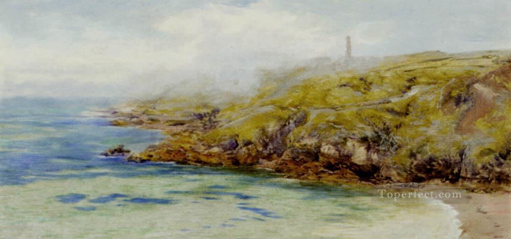 ファーメイン ベイ ガーンジー島の風景 ブレット ジョン ビーチ油絵